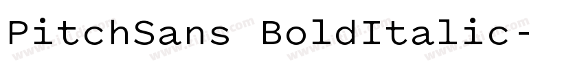 PitchSans BoldItalic字体转换